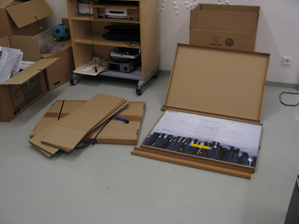 Poster in der Verpackung